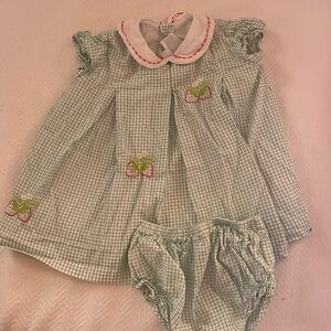 The Proper Peony Green Strawberry Dress, 18m